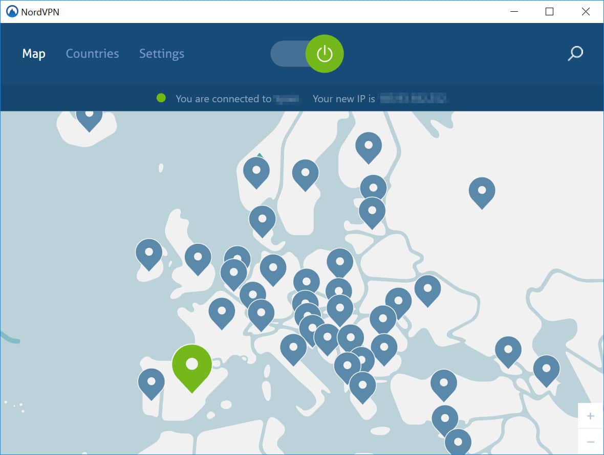 Serwery NordVPN w Europie